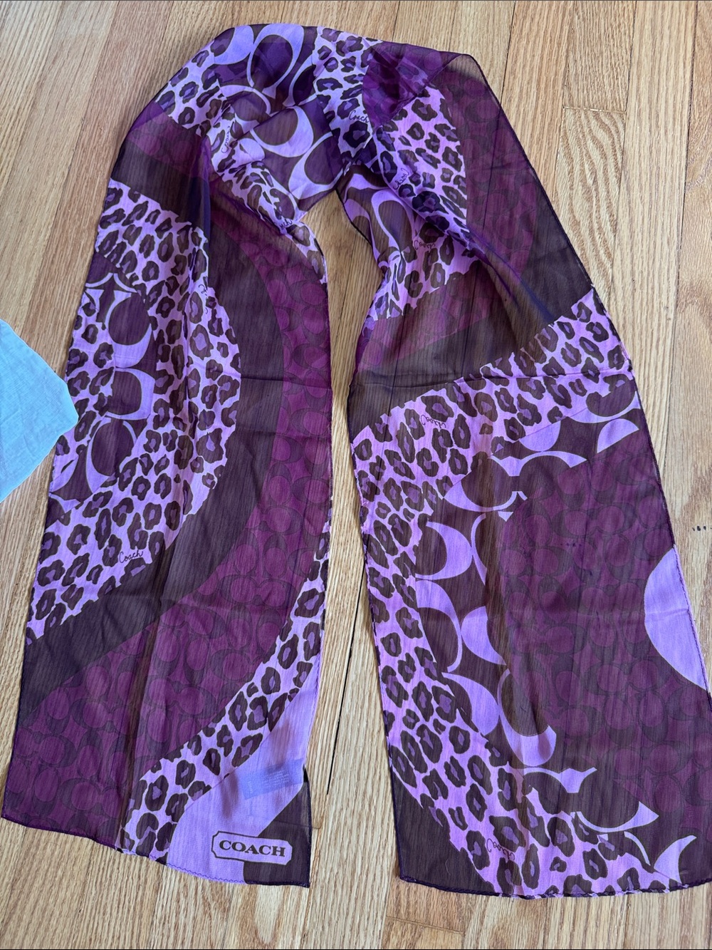 Coach silk cheetah scarf. NEW